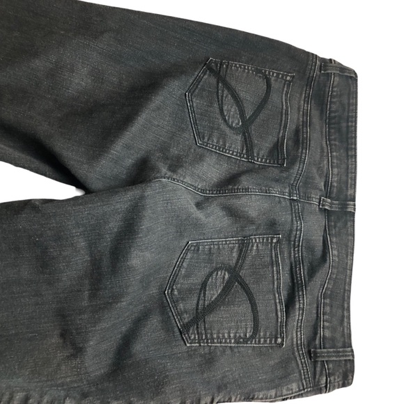 CHICOS PLATINUM DENIM Womens Size 2 Reg Cotton Spandex Slim Leg Charcoal EUC - Picture 2 of 13